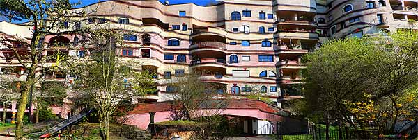         Panorama Innenhof 100Wasserhaus Darmstadt, Ostseite.