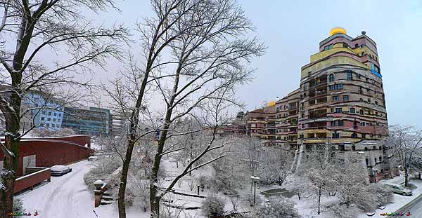 Waldspirale im Schnee